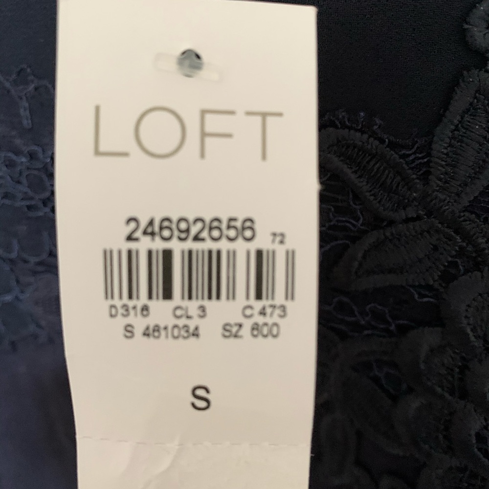 Loft size small navy blue dress NWT - Picture 2 of 3